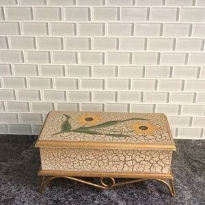 Decorative Jewelry Box of Buttercup Flowers